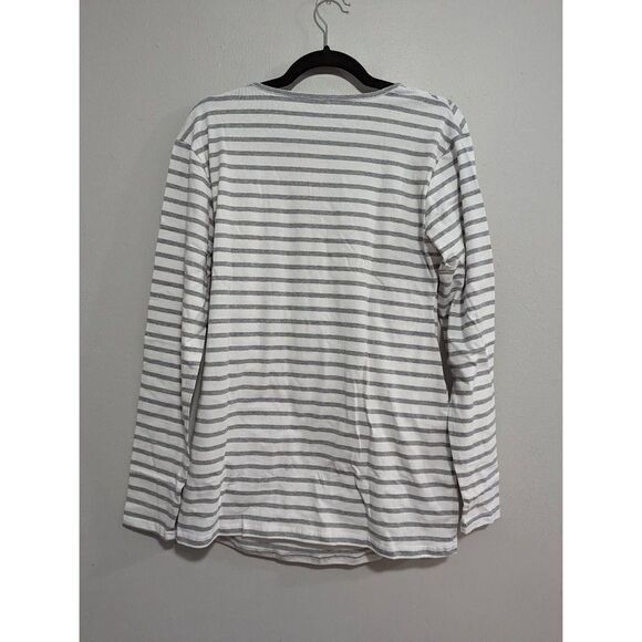 Sweet Bump striped gray long sleeve shirt size Large - Picture 3 of 4